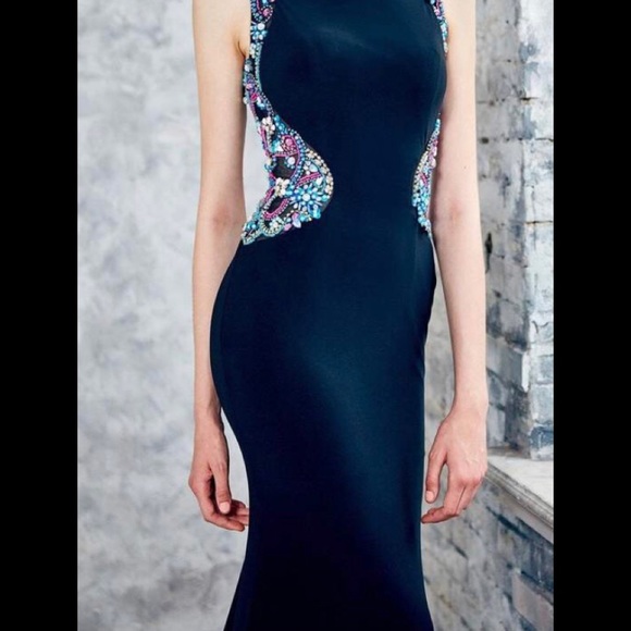 Angela & Alison Dresses & Skirts - NWT Angela & Ashley dress black side back beading